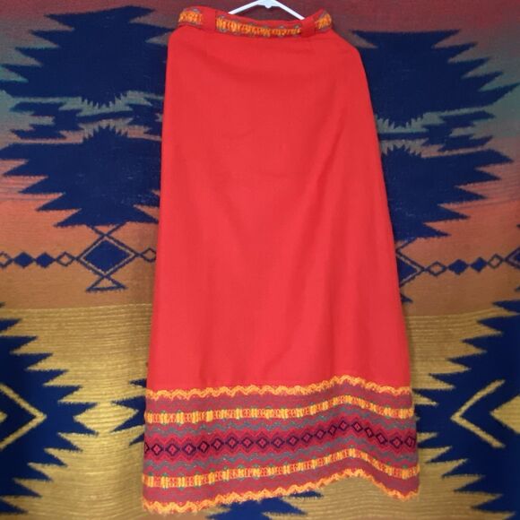 Vintage 70’s Arola Finnish Handmade Wool Maxi Skirt & Vest Set. Size Small. Rare - Picture 5 of 16